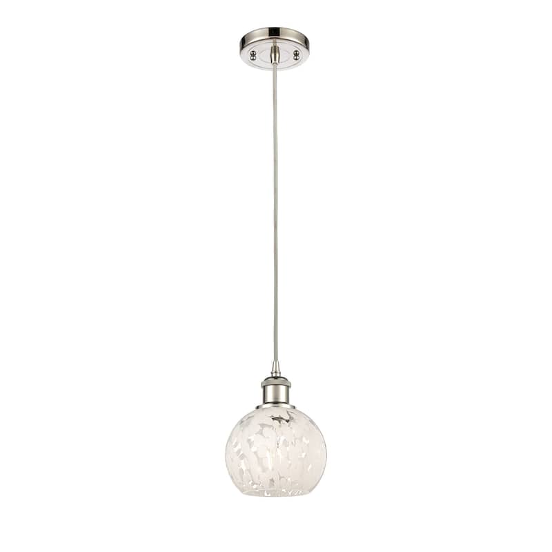 Innovations Lighting 516-1P-8-6 White Mouchette Pendant White