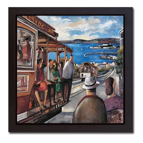 In The Hills by Didier Lourenco Black Floater Framed Canvas Art (26 in x 26 in)