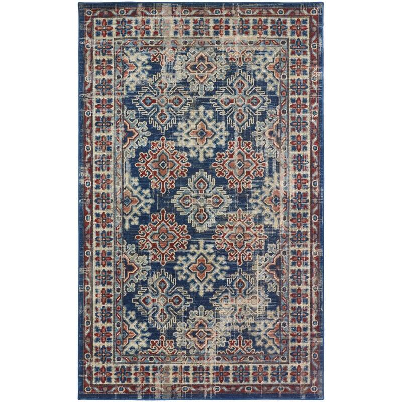 Vone Power Loomed Distressed Abstract Stain Resistant Area Rug By HomeRoots - 12' x 15'