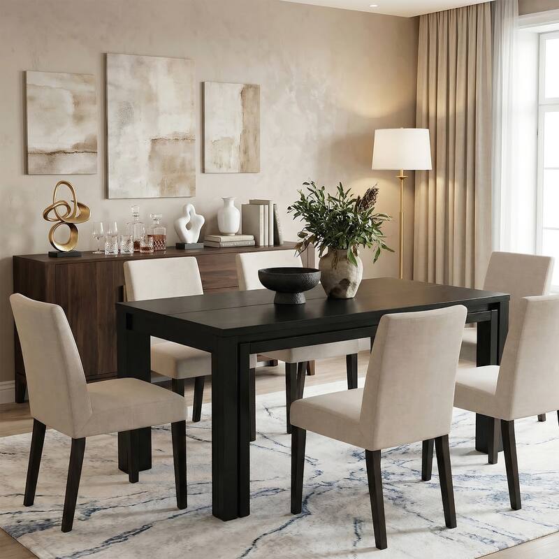 Dining Table for 6 People, Rectangular Kitchen Table