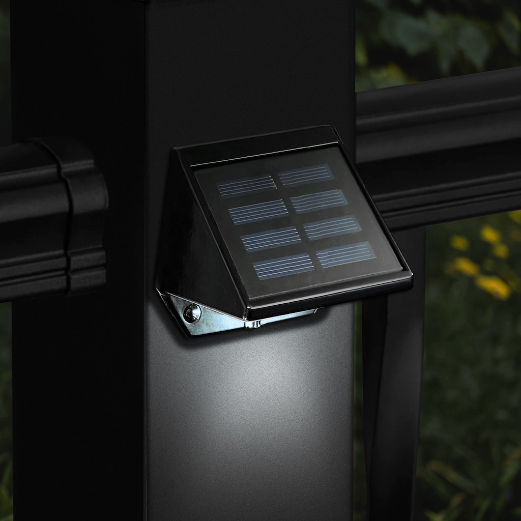 Classy Caps Black Aluminum Solar Deck and Wall Light (Set of 2)