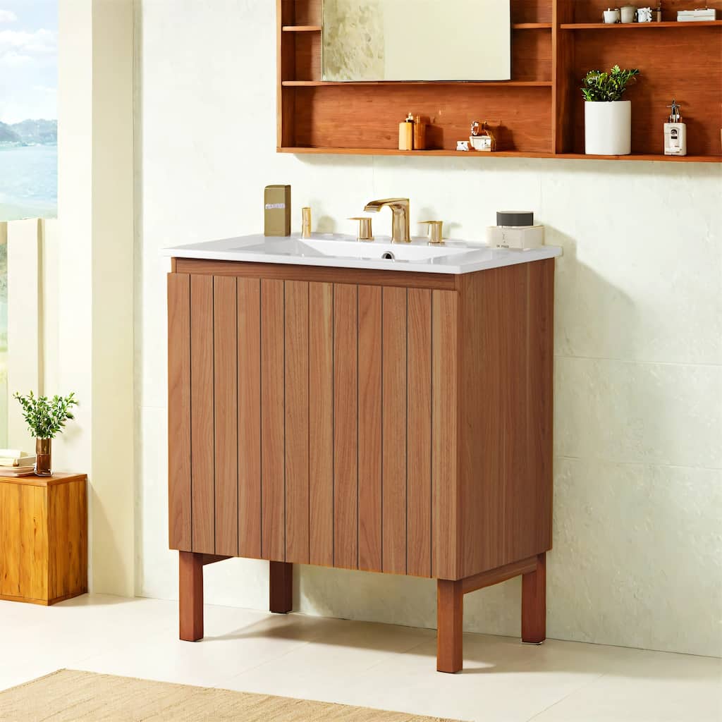 30" Modern Bathroom Vanity with Ceramic Sink