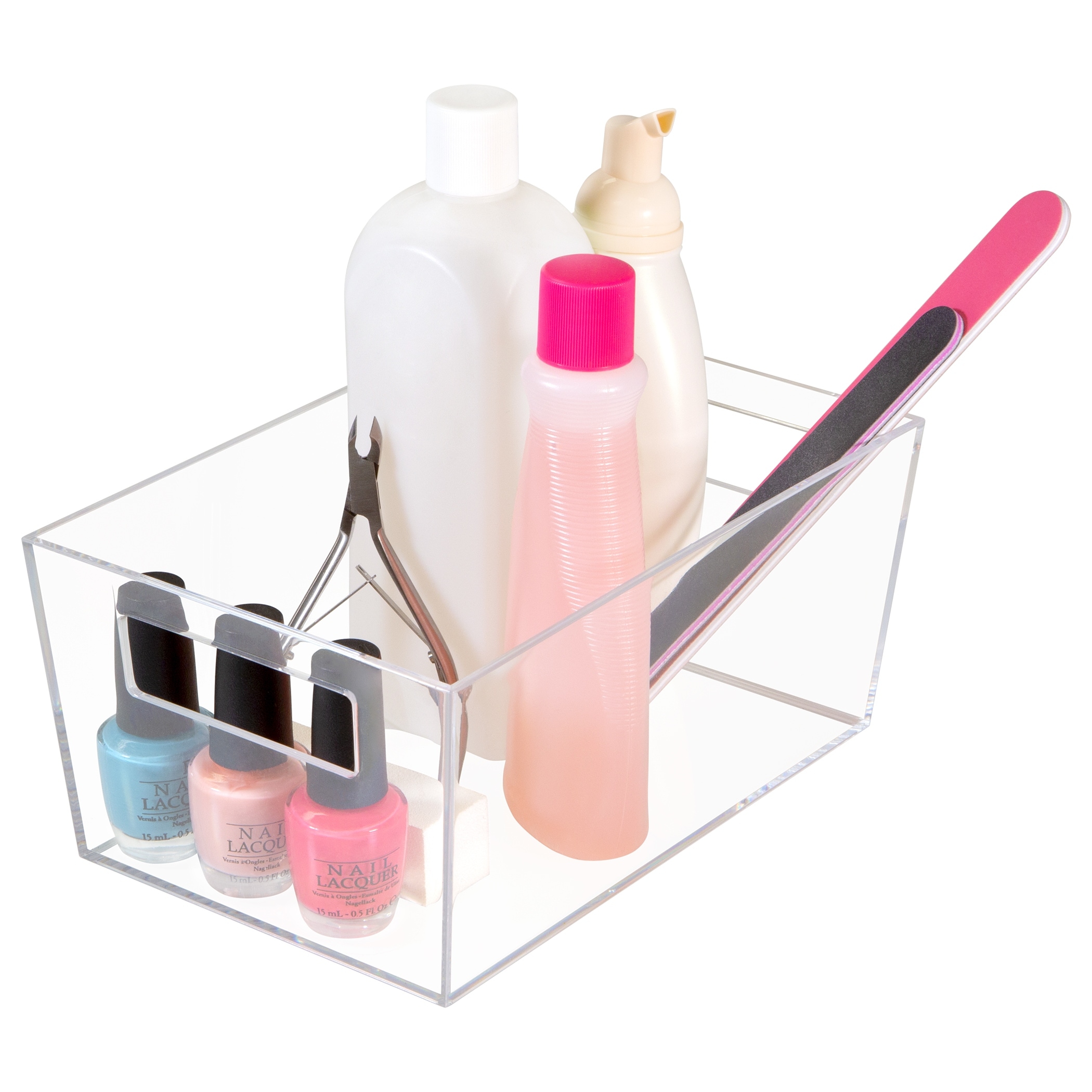 Clearly Chic Stackable Totes Storage Bins with built in Handles Small Set of 4 Bed Bath Beyond 35770470