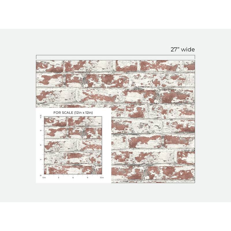 Luxe Haven Soho Brick Peel and Stick Wallpaper