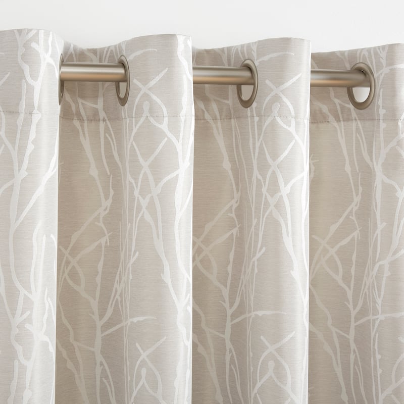 ATI Home Finesse Branch Print Grommet Top Curtain Panel Pair
