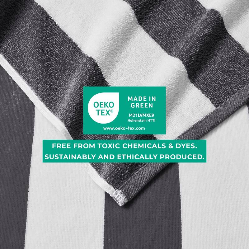 Linery & Co. Cotton Stripe Beach Towel, 4 Pack - 30" x 60"