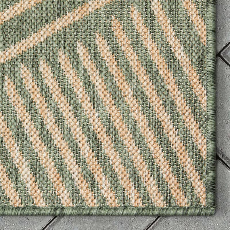 Well Woven Medusa Linden Indoor Outdoor Striped Modern Area Rug