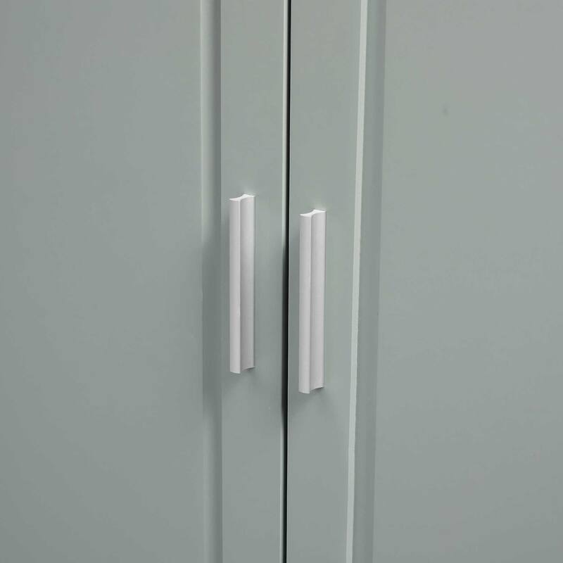 Freestanding Floor Storage Cabinet with 3 Door, 3 Drawers, Long Bar Handles and Adjustable Shelf for Office Living Room Bathroom