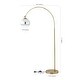preview thumbnail 9 of 14, Tavira 71" Coastal Vintage Iron LED Floor Lamp, Brass Gold/White by JONATHAN Y