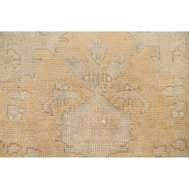 Hand Knotted Oriental 100% Wool Carpet Traditional Floral Yellow & Gold Tabriz Area Rug - 4' 2'' X 3' 0''