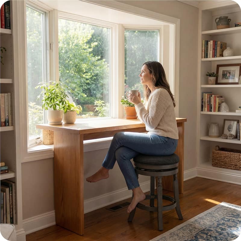 DTY Indoor Living Palmer Lake Backless Swivel Counter or Bar Stool