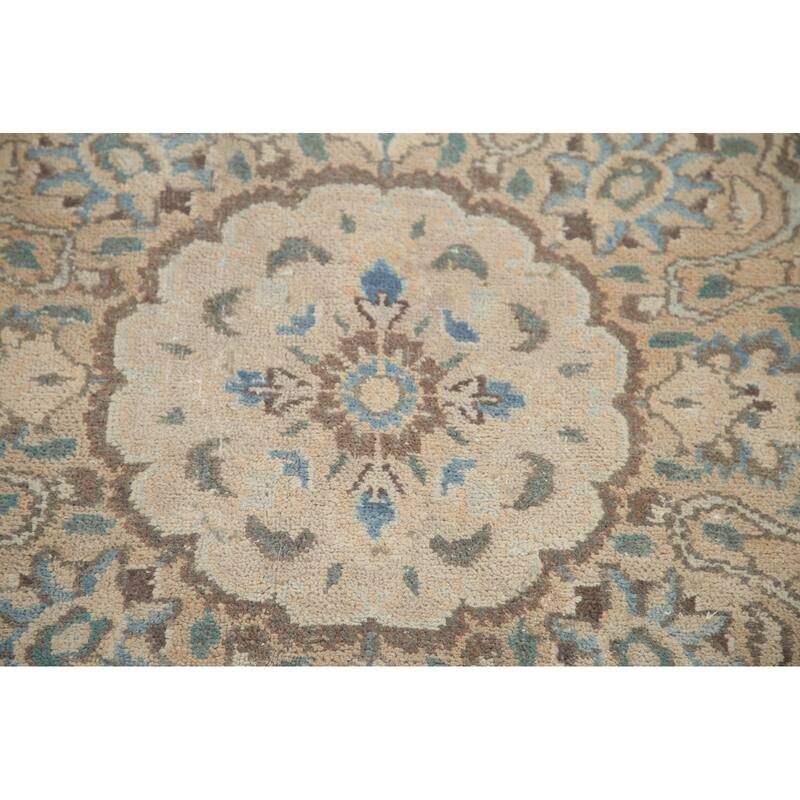 Hand Knotted Oriental 100% Wool Carpet Traditional Floral Peach Mashad Area Rug - 12' 10'' X 9' 10''