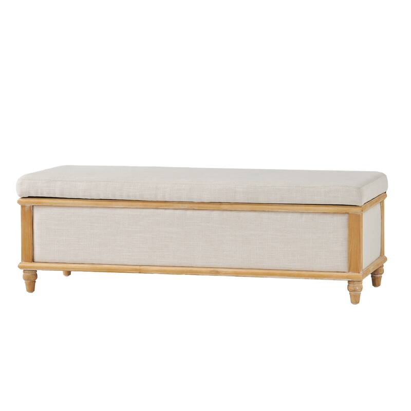 Abilene Fabric Storage Ottoman Bench by Christopher Knight Home