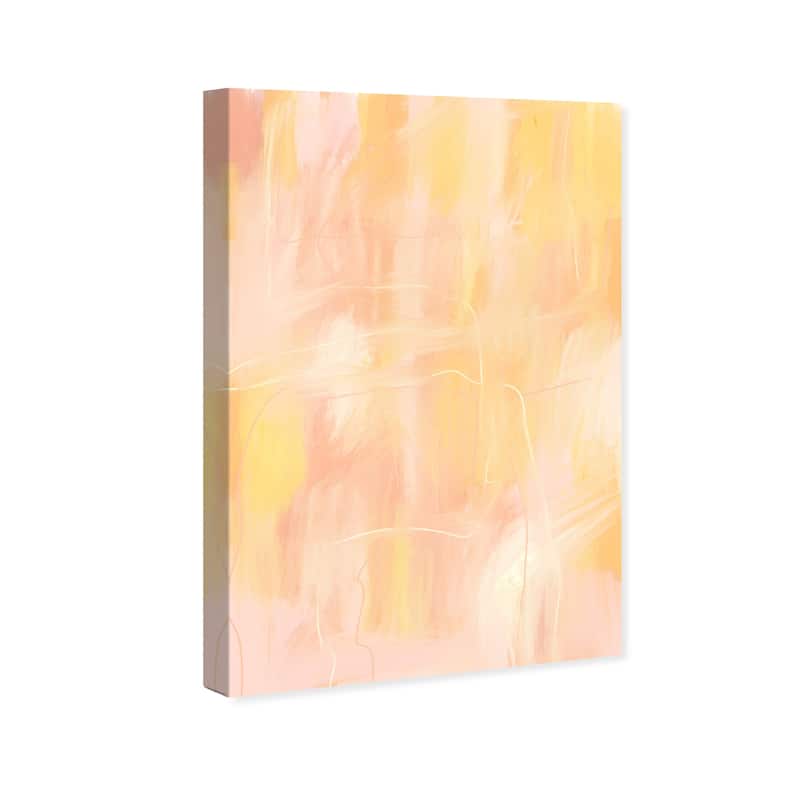Wynwood Studio Canvas Abstract Peach Vanilla Cream Pink and Light Pink Modern & Contemporary Wall Art Canvas Print