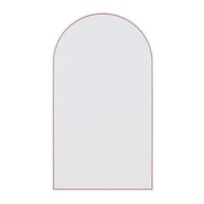 Glass Warehouse Large Arch Shape Stainless Steel Framed Mirror