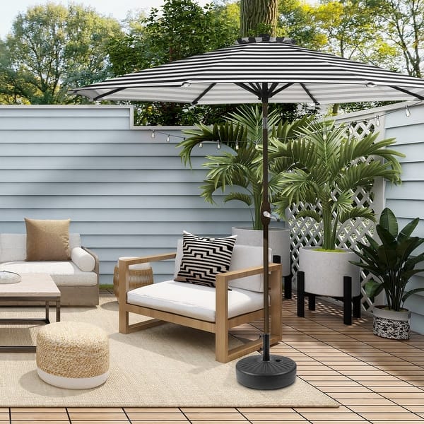 better homes & gardens 9' outdoor patio umbrella 9-Foot -Hexagonal Basic Push-Tilt Tilt option helps block the sun at any angle (2 pack) Better Homes &