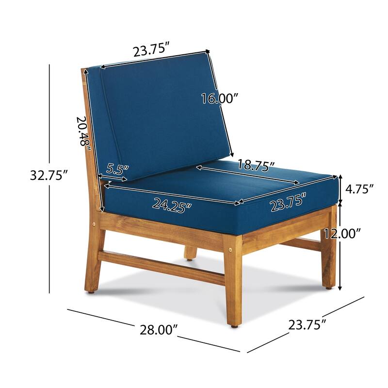 2-Piece Acacia Wood Outdoor Sofa Set with Coffee Table and Water-Resistant Cushions - Patio Seating with Removable Covers