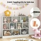 preview thumbnail 21 of 21, 41 inches Wooden Toy Storage Organizer with 10 Cubes for Classroom Daycare Nursery Kindergarten - 55" x 9.5" x 41" (L x W x H)