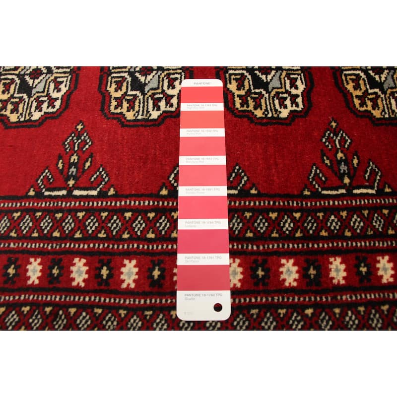 ECARPETGALLERY Hand-knotted Finest Peshawar Bokhara Red Wool Rug - 2'1 x 3'1