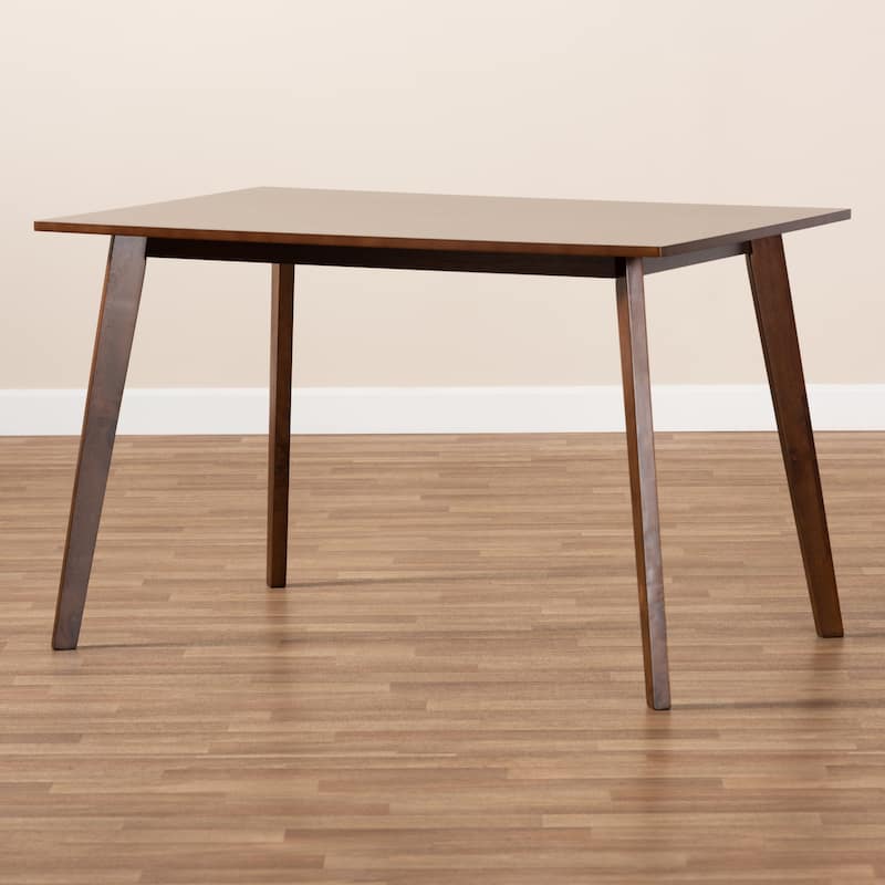Britte Mid-Century Modern Transitional Rectangular Wood Dining Table