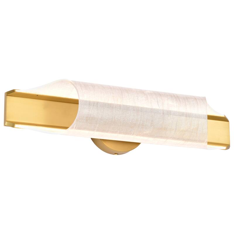 Idris LED 3 Light Wall Sconce Vintage Brass Finish Light Guide Panels - Vintage Brass