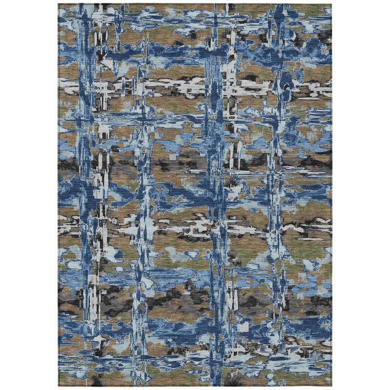 Machine Washable Indoor/ Outdoor Casual Fowler Chantille Rug