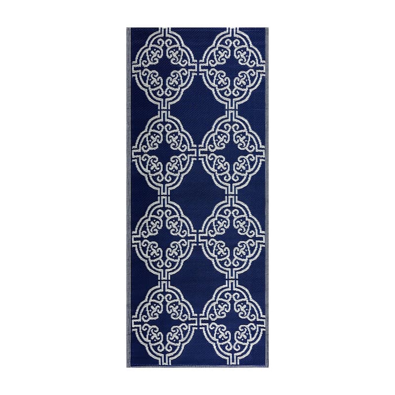 Playa Rug Outdoor Recycled Reversible Plastic Folded Mat/Rug Marrakesh Collection Lightweight & Weather, Water and UV Resistant