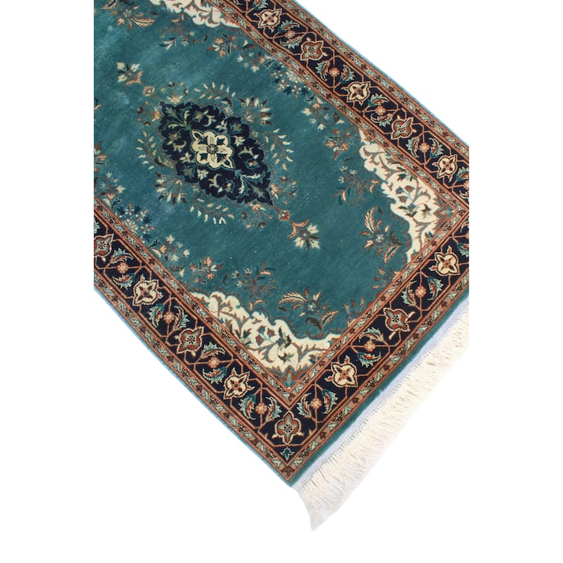 Distressed Basira Blue-Grey/Navy Runner - 2'6" x 10'0"