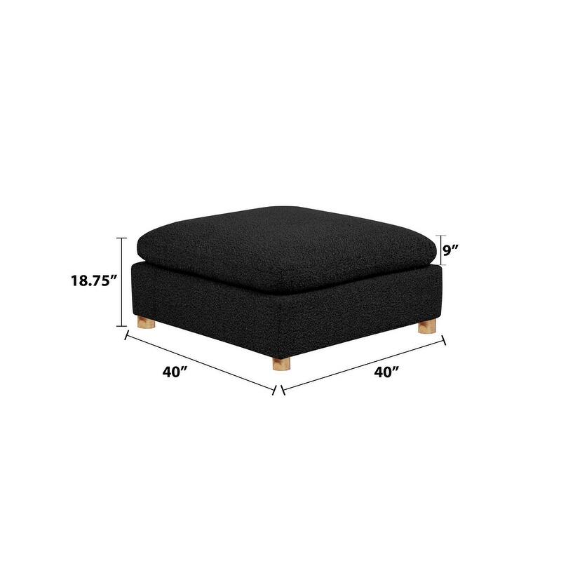 Best Quality Furniture 4-Piece Sectional Boucle Fabric