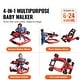 preview thumbnail 4 of 19, PP 4-in-1 Baby Walker with Wheels, Music and Foldable Design - 28.3” L x 27.6” W x 21.7” H