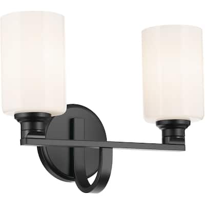Kichler 55225 Gioe 2 Light 14" Wide Vanity Light with Opal Glass
