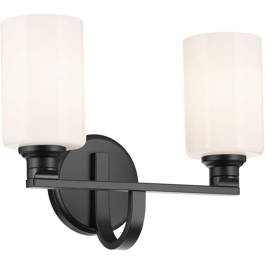 Kichler 55225 Gioe 2 Light 14" Wide Vanity Light with Opal Glass