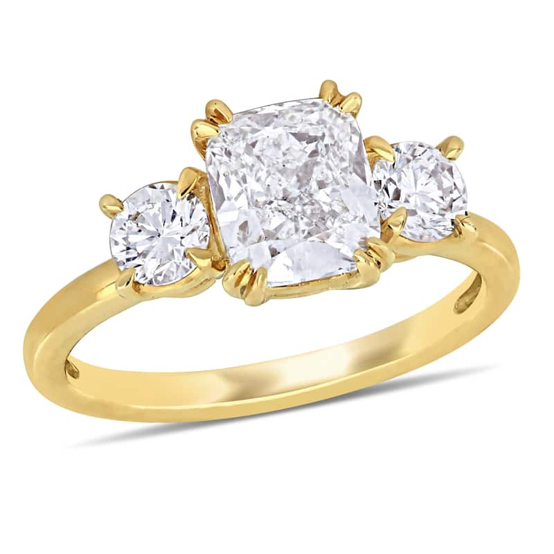 Miadora 2 5/8ct TDW Diamond Engagement Ring in 14k Yellow Gold