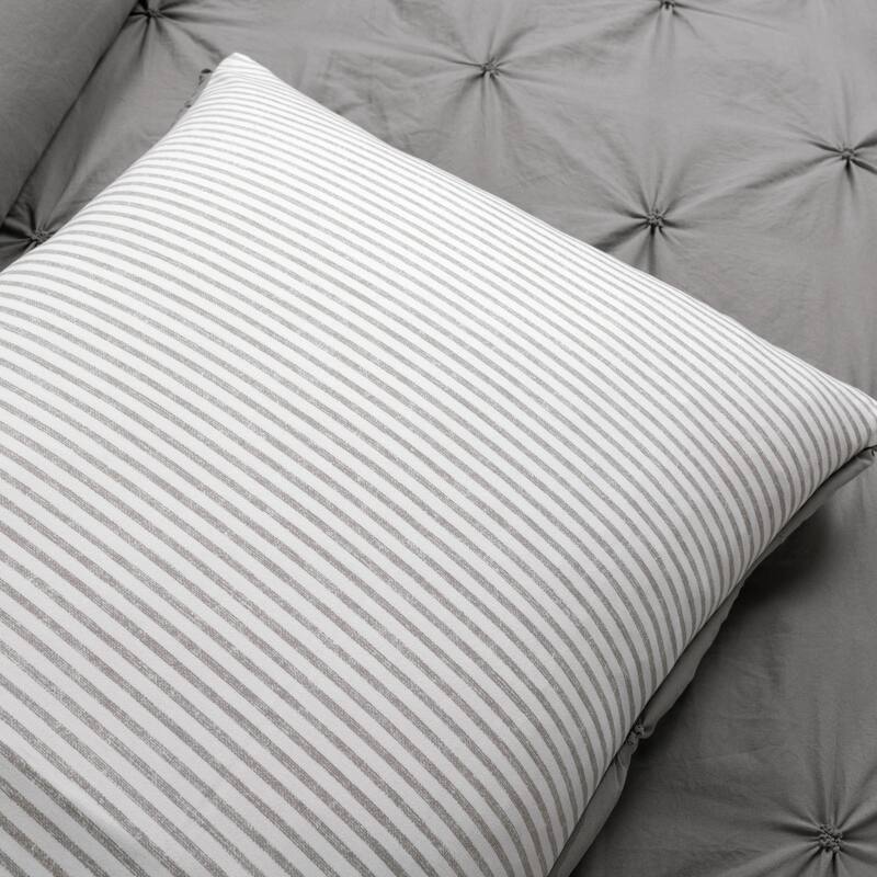 Lush Decor Ravello Pintuck BIAB Soft Reversible Printed Comforter With Sheet