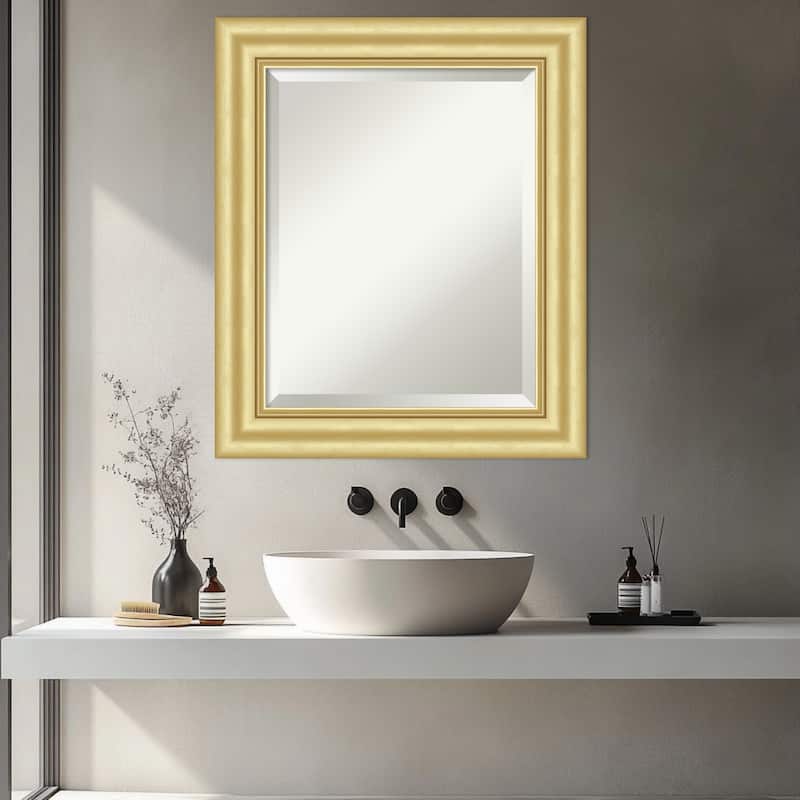 Sophia Beveled Framed Bathroom Vanity Wall Mirror