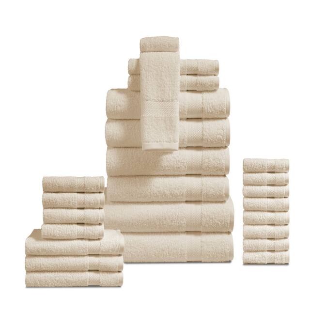 100-percent Cotton 24-piece Move-in Bundle Towel Set