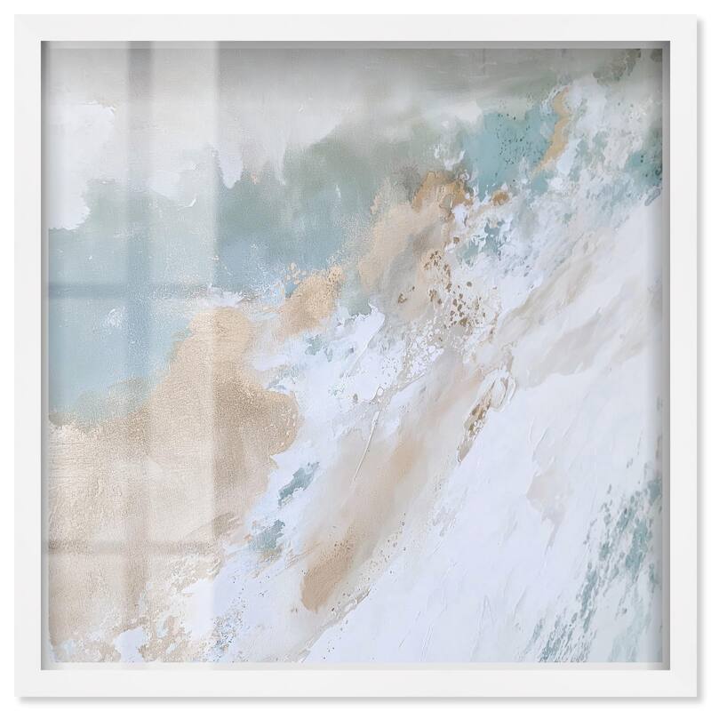 Sandy Mirage Shadowbox by Art Remedy - White - 40" x 40"