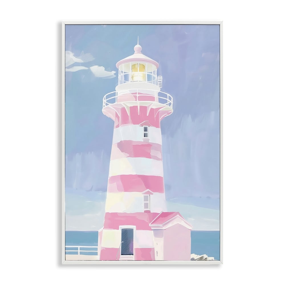 Stupell Muted Coastal Lighthouse Framed Giclee Art Design By Arlington Prints