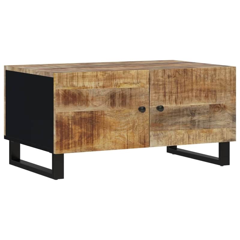 vidaXL Coffee Table 31.5"x19.7"x15.7" Solid Wood Mango&Engineered Wood