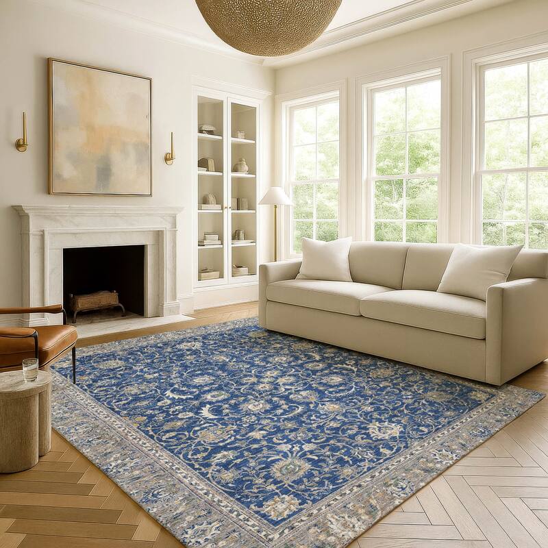 Machine Washable Indoor/ Outdoor Traditional Arvada Chantille Rug