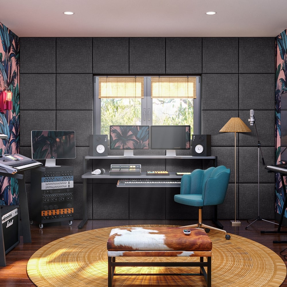 Jaxx Panelist Modern Padded Headboard- Wall Mounted Panel (22.5" x 22.5") - Microvelvet