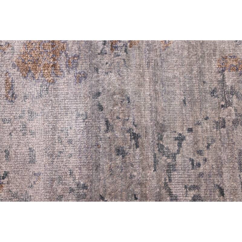 ECARPETGALLERY Hand-knotted Legacy Grey Silk Rug - 5'4 x 7'8