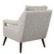 preview thumbnail 5 of 6, Uttermost 23570 O'Brien 29" Wide Wood Framed Linen Wingback Chair