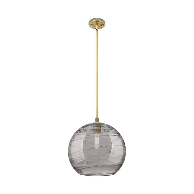Innovations Lighting Downtown Urban - Crown Point - 1 Light 12" Athens Deco Swirl Stem Hung Pendant