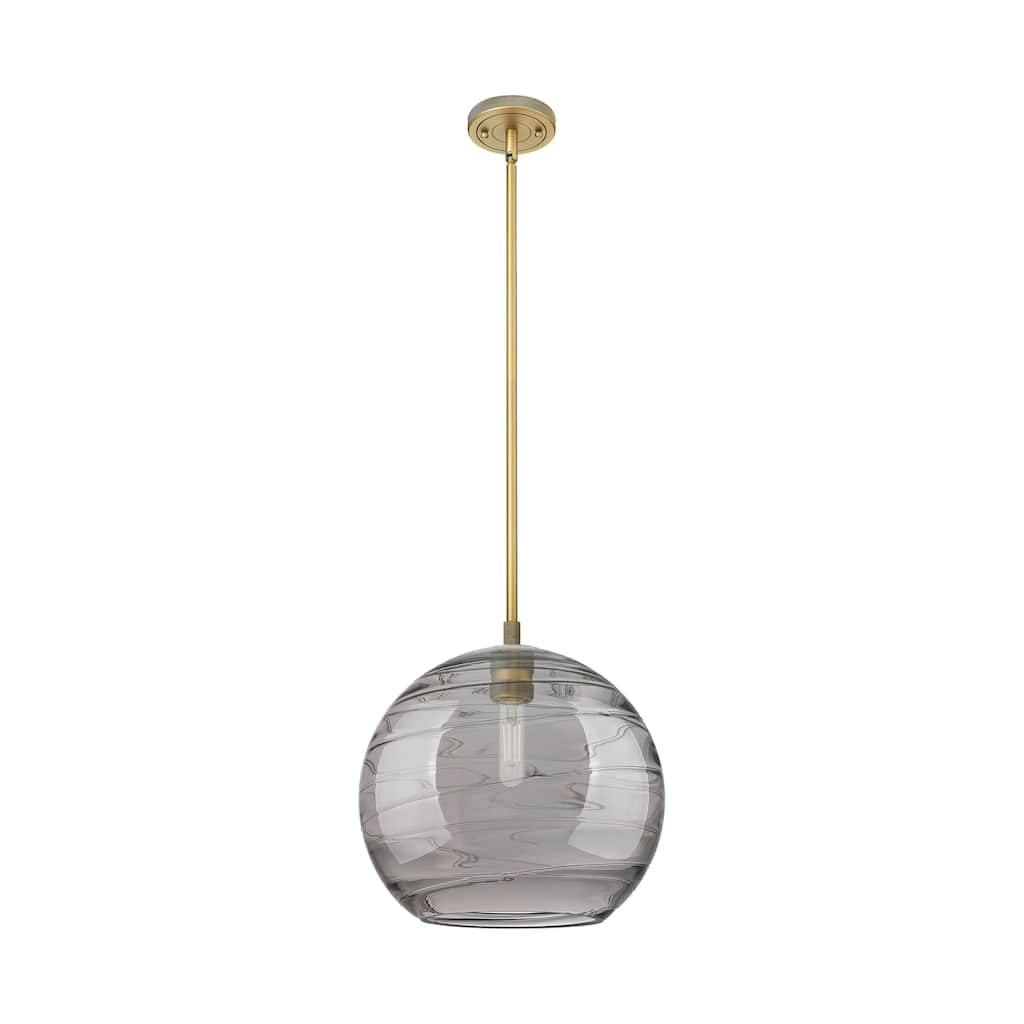 Innovations Lighting Downtown Urban - Crown Point - 1 Light 12" Athens Deco Swirl Stem Hung Pendant