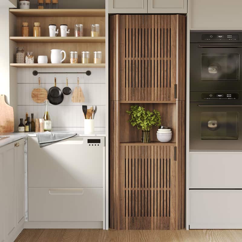 Tall Corner Storage Cabinet with Doors