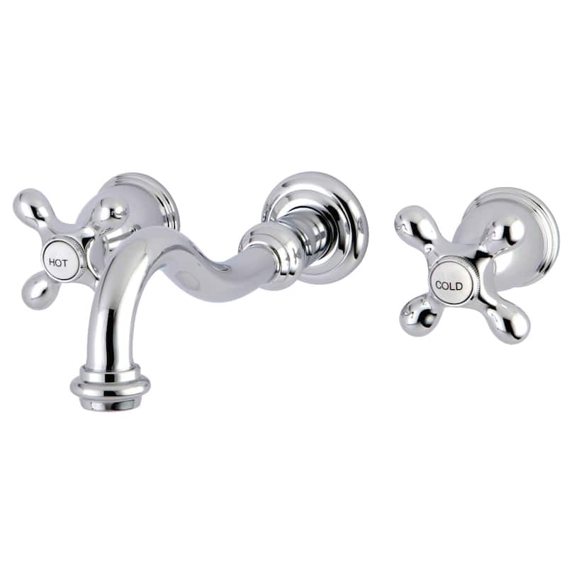 Kingston Brass Restoration 3-Hole Wall Mount Roman Tub Faucet - Polished Chrome