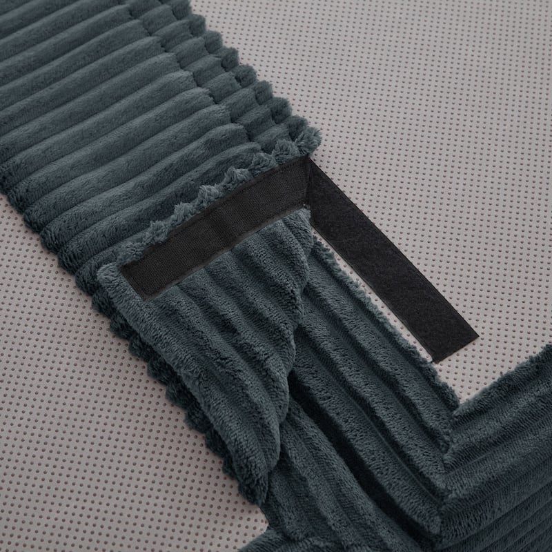 109.4" L-Shaped Cloud Sectional Sofa with Ottoman, No Assembly Required