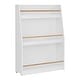 preview thumbnail 14 of 15, Danya B. Steiner White 3-Tier Kids Book or Magazine Storage Freestanding Bookcase with Contrasting Wood-Toned Rods