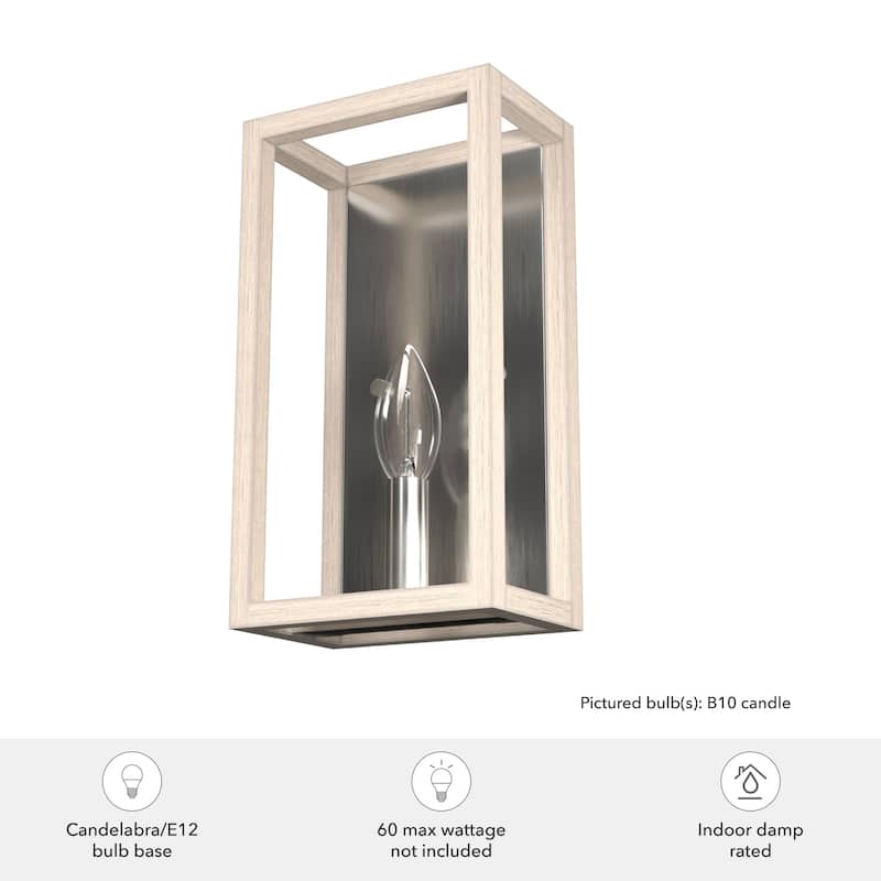Hunter Squire Manor 1-Light Wall Sconce - Hallway, Bathroom, Bedroom - Modern Farmhouse, Transitional - Damp Rated!